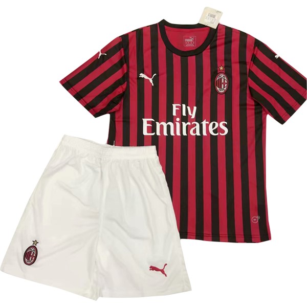 Camiseta AC Milan Replica Primera Ropa Niños 2019/20 Rojo